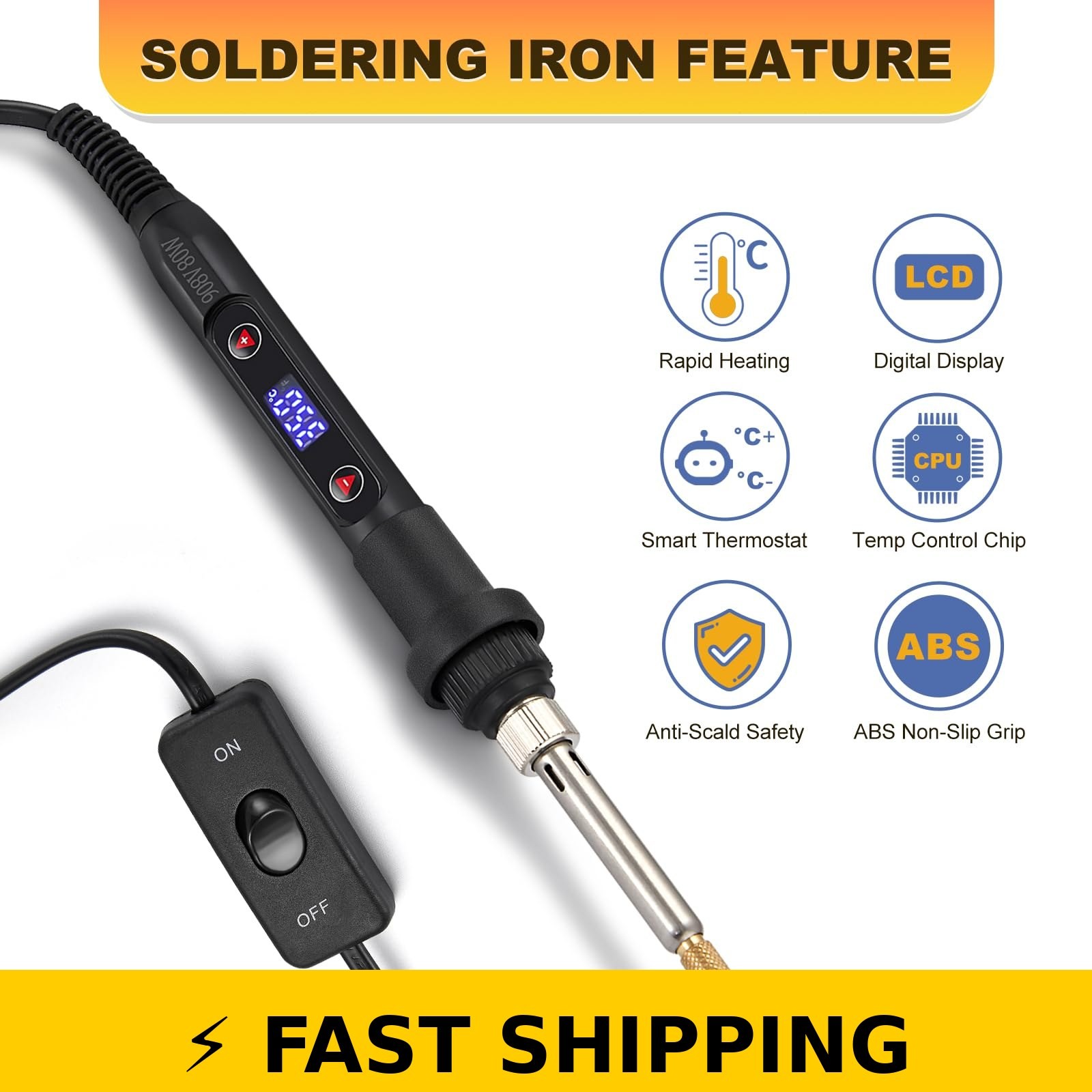 Kadrick 80W Soldering Iron Heat Set Insert Tool Kit for 3D Printing