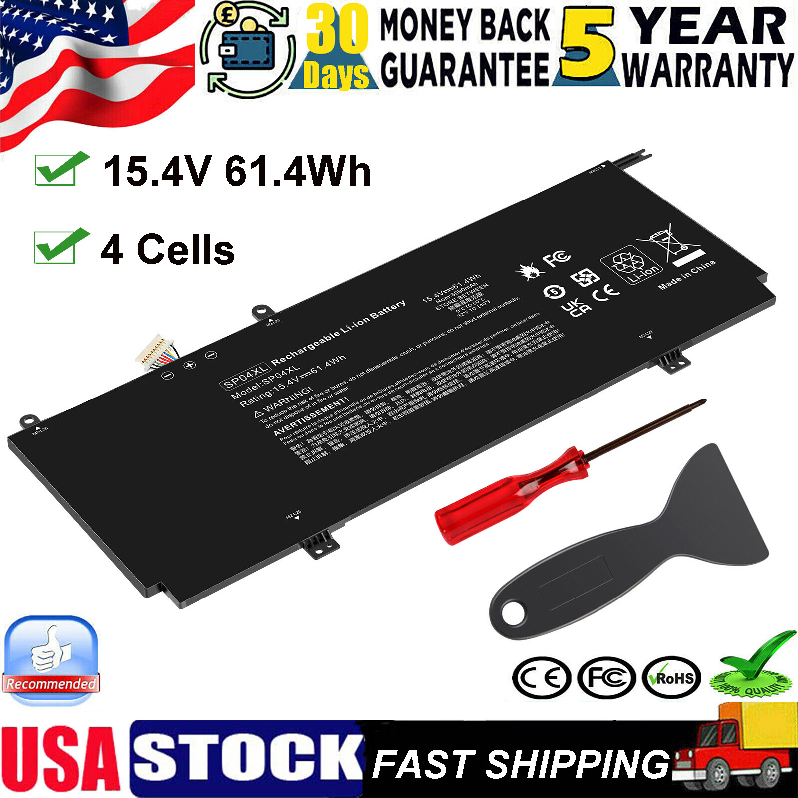 SP04XL Battery For HP Spectre X360 13-AP 13-AP0013DX HSTNN-IB8R L28764-005 New