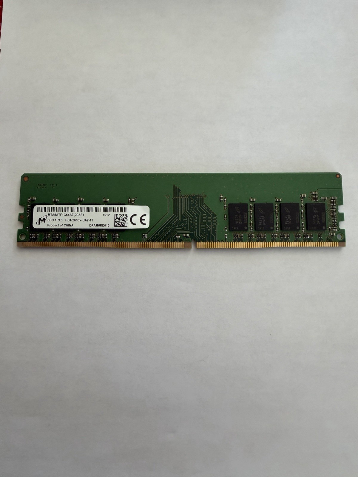 Micron 8GB DDR4-2666 DIMM RAM MTA8ATF1G64AZ-2G6E1 MPN MTA8ATF1G64AZ-2G6E1