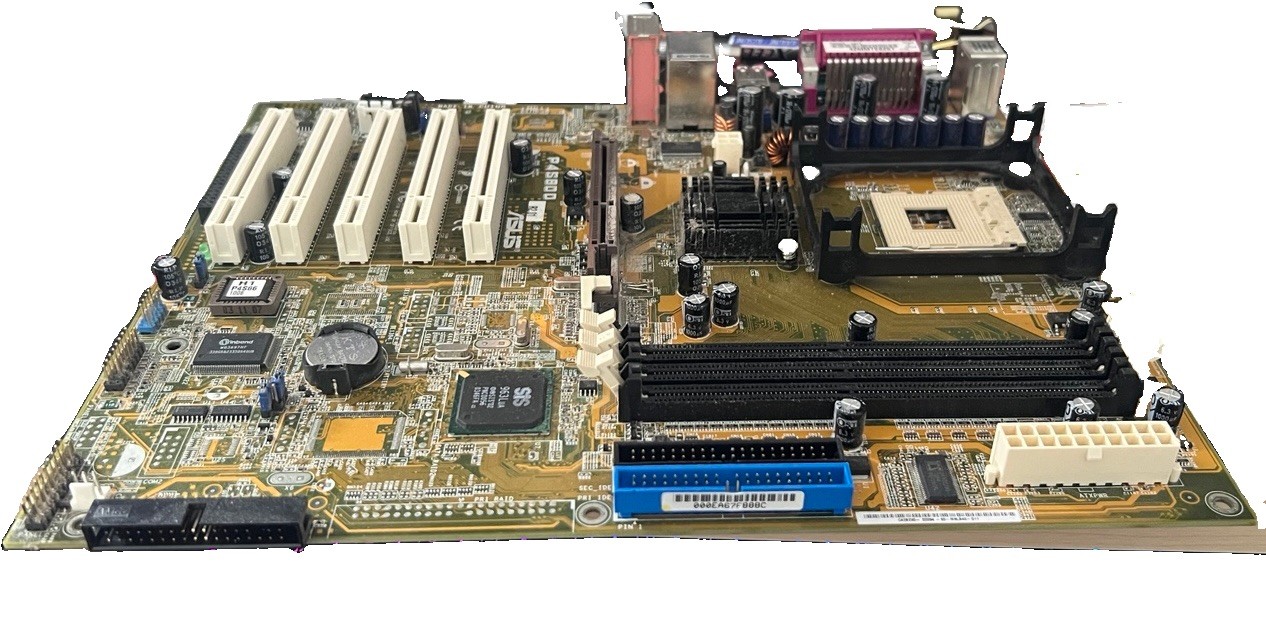 ASUS P4S800D-X Socket 478 ATX Motherboard Complete Box I/O Shield Untested