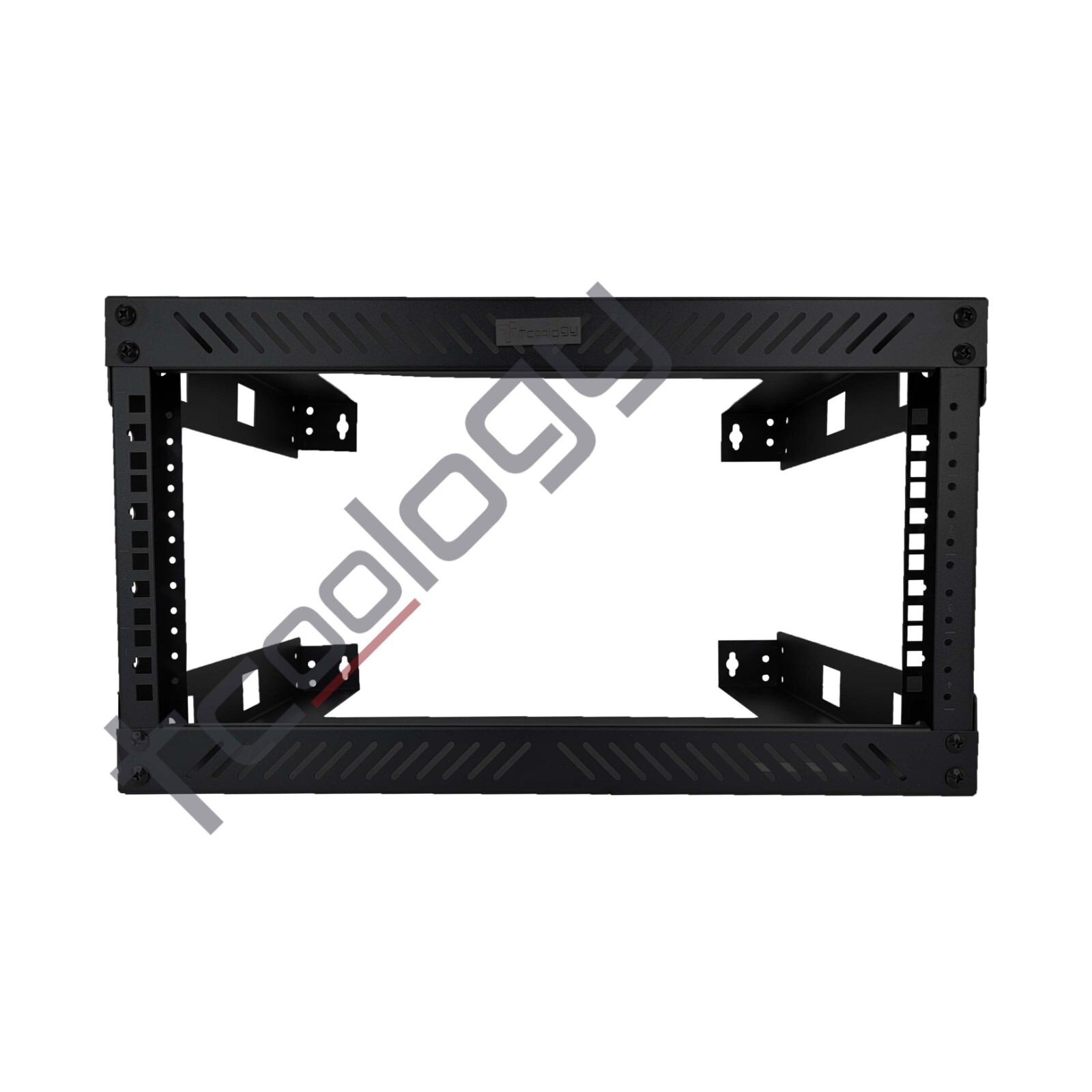 TCoology 4U Wall Mount Open Frame 19” Server Rack Threaded 17.5 Inch Depth
