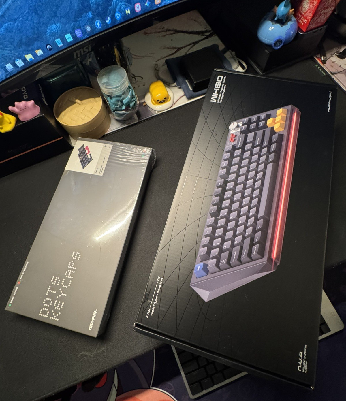 NuPhy WH80 Wireless Magnetic Gaming Keyboard HE 80% Black Open Box Dot Keycaps