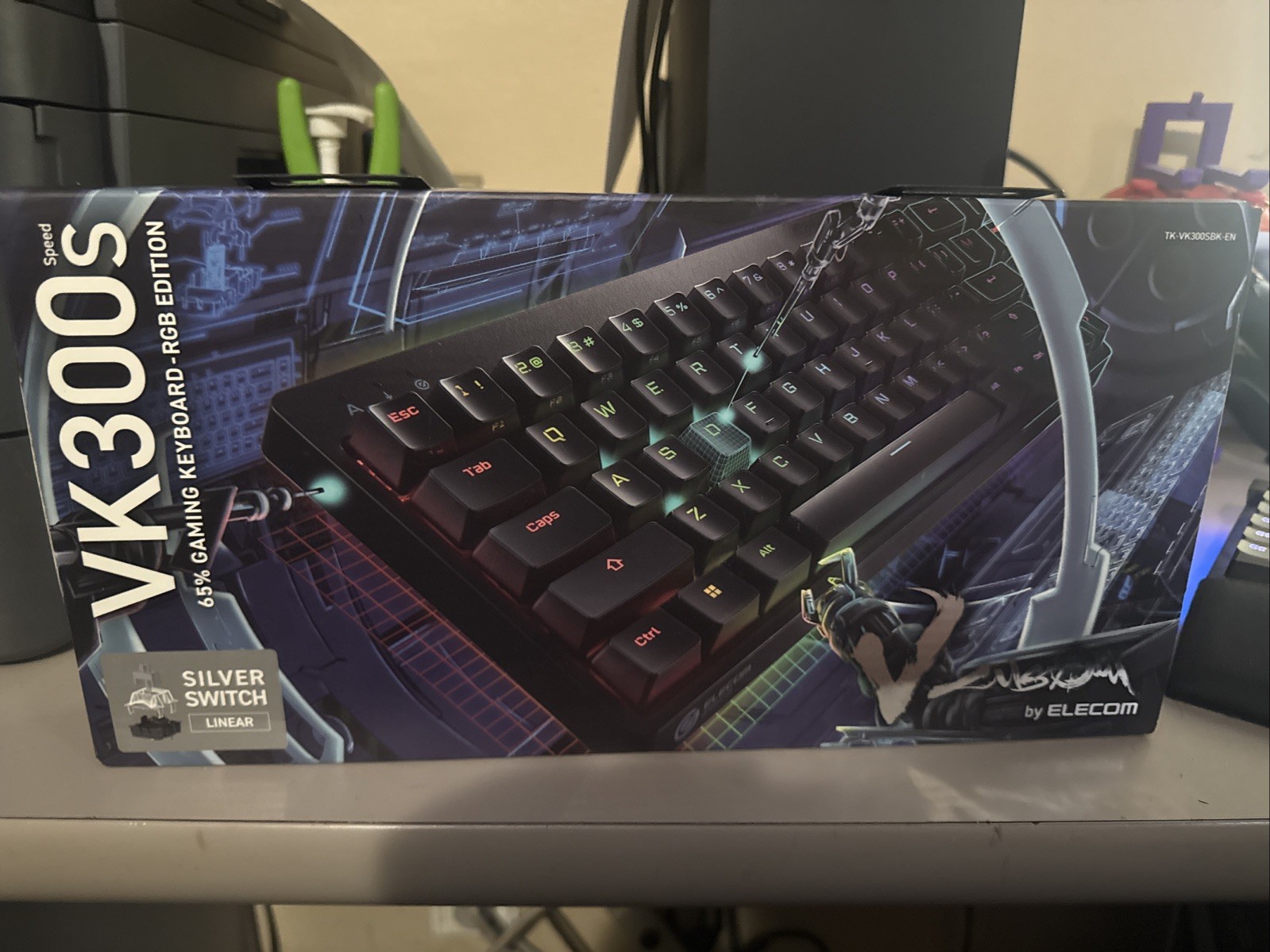 Elecom Gaming V Custom VK300S Mini 65% RGB Gaming Keyboard, Wired, Brand New!