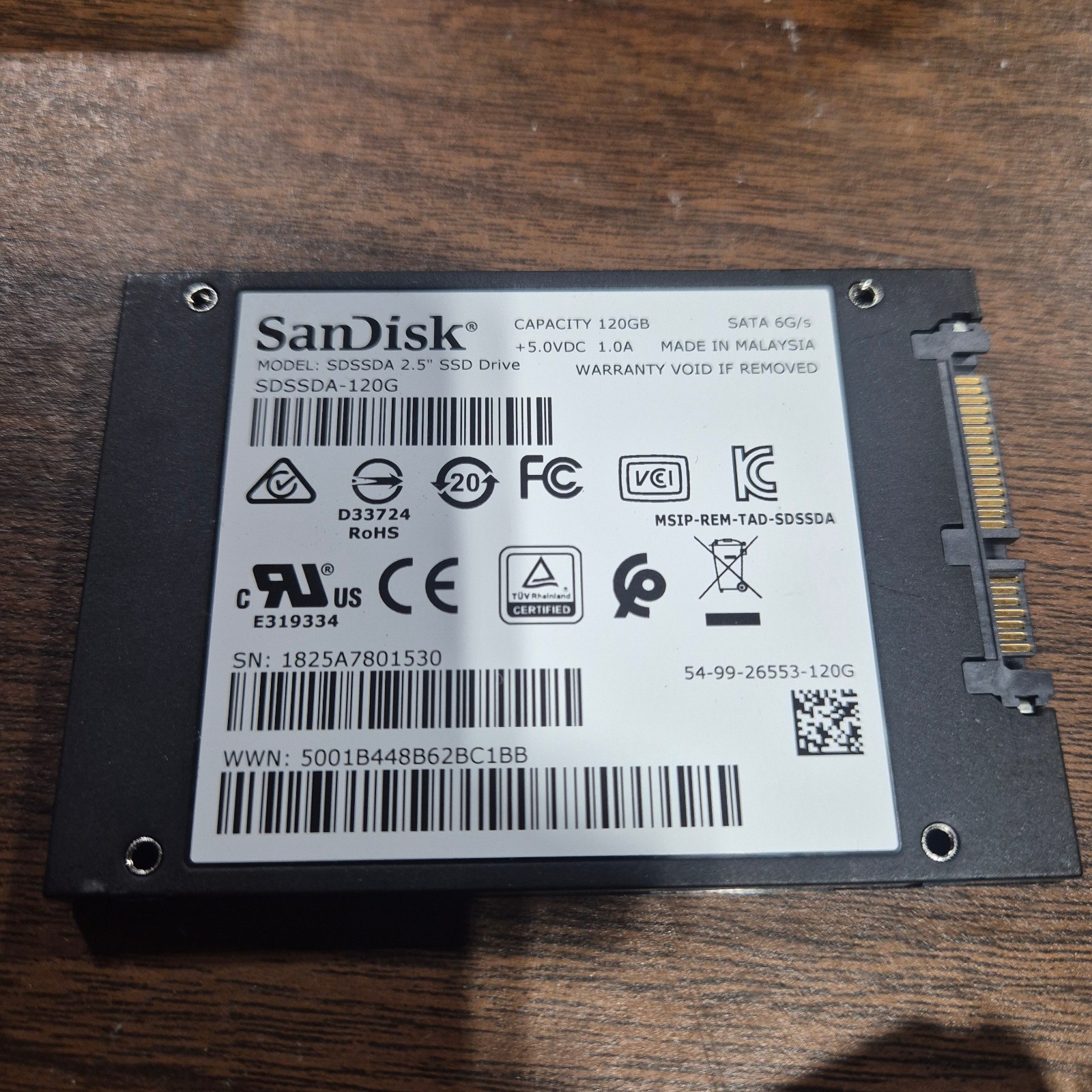 SanDisk – SSD PLUS – 120GB – 2.5″ SATA Drive – 6G/s