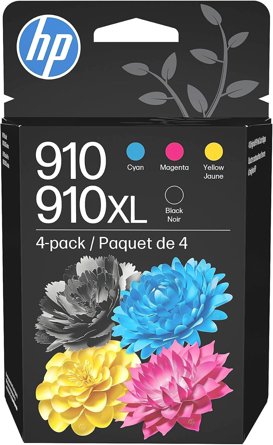 HP Original 910 Cyan, Magenta, Yellow / 910XL Black Ink Cartridges (4-Pack) | Wo