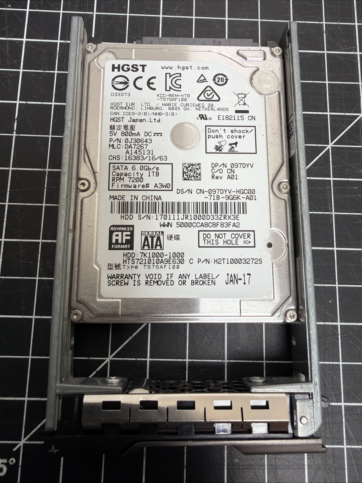 HGST 0J30643 7K1000-1000 1TB 2.5″ SATA Hard Drive