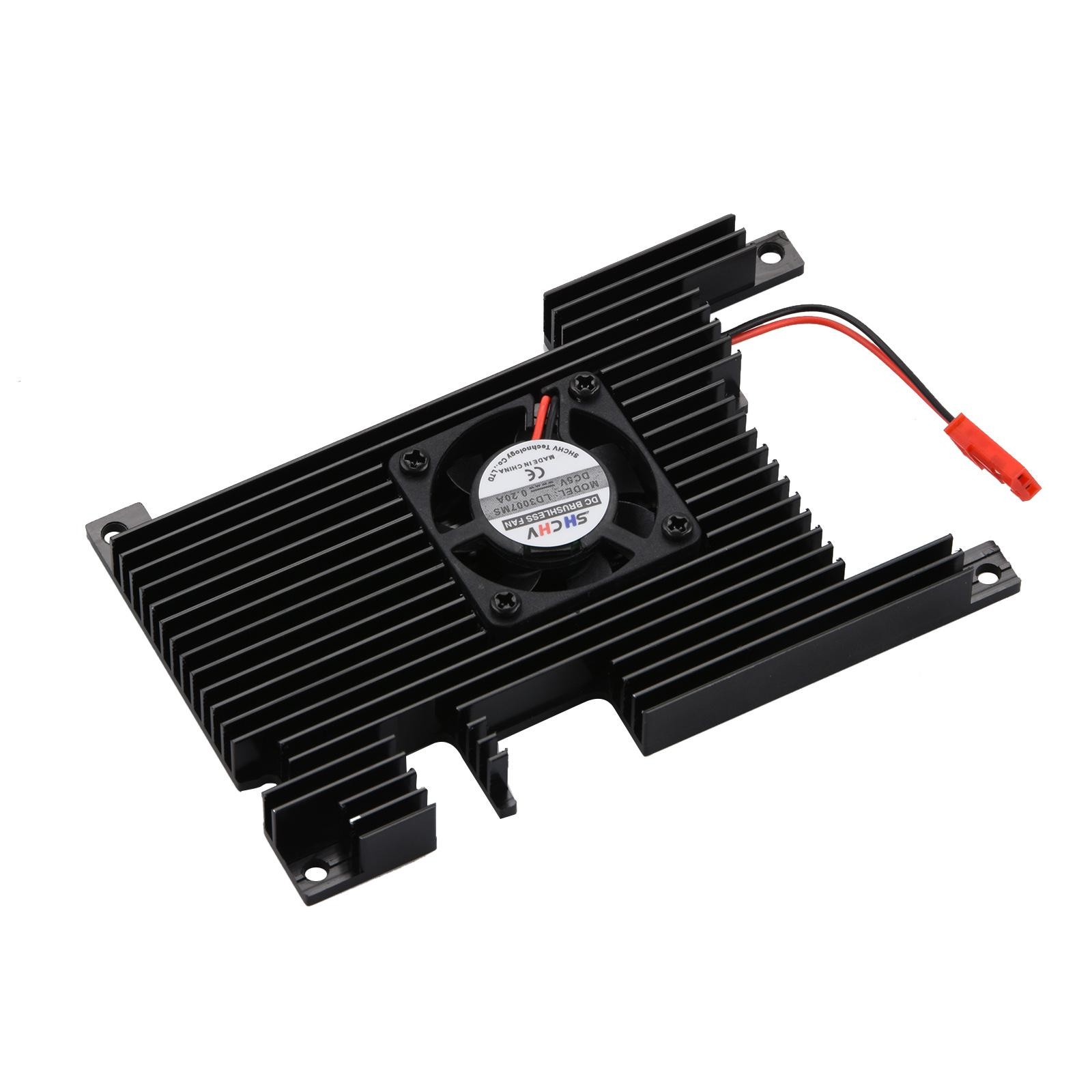 Aluminum Cover+Base+ Passive Cooling Fan+ Silicone Heatsinks For Orange Pi 5 A