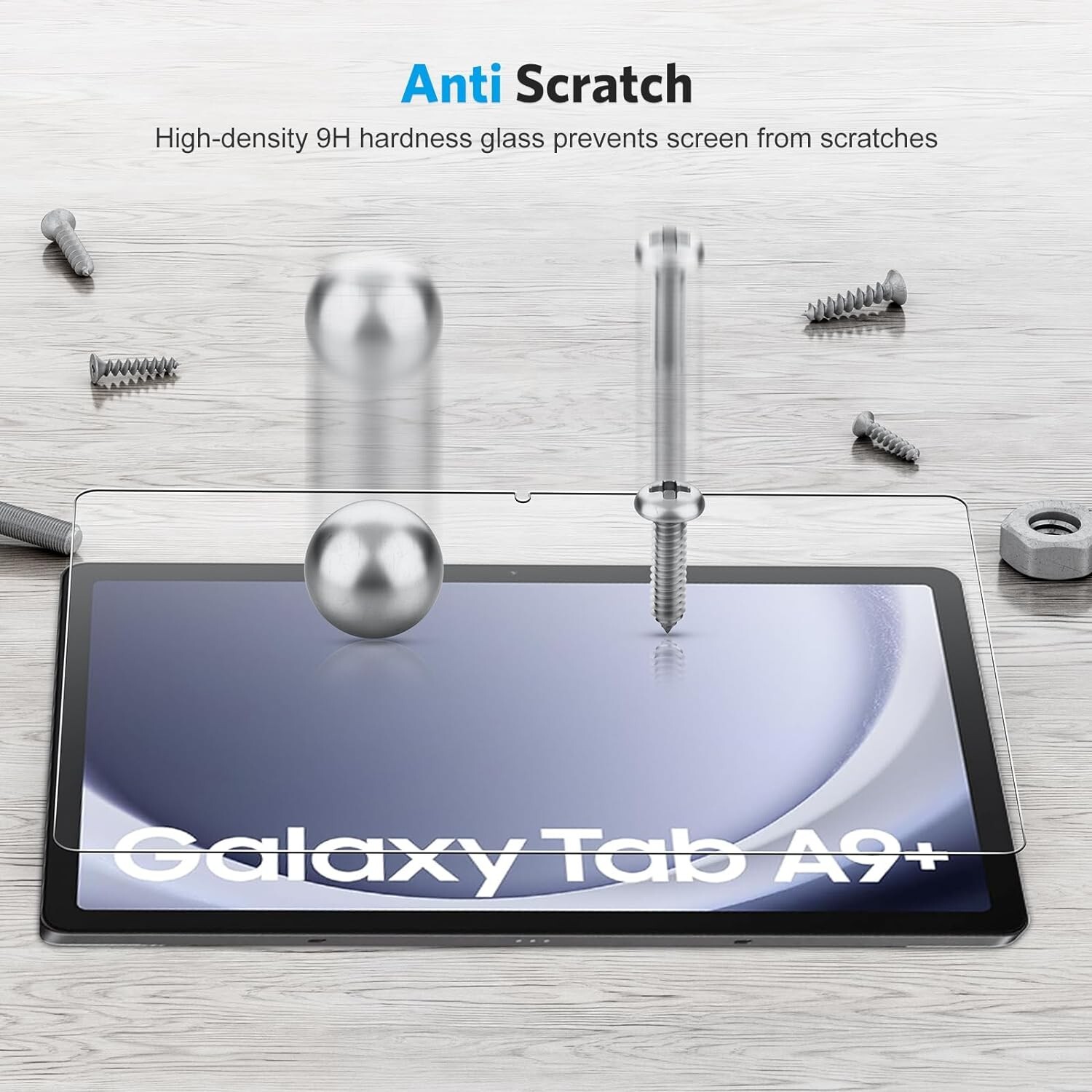 (2 Pack) For Galaxy Tab A9 Plus 11″ Screen Protector Tempered Glass Screen Cover