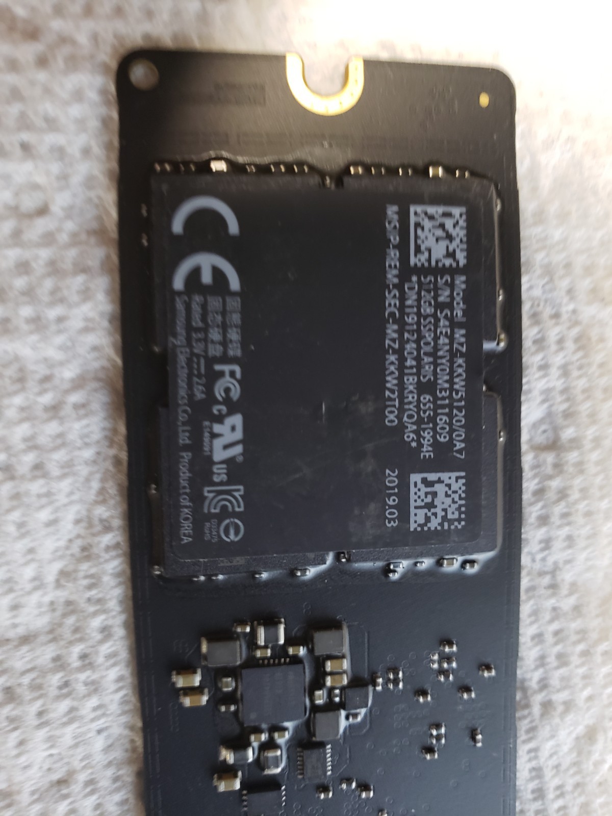 Apple Samsung 512GB NVMe SSD SSPOLARIS MZ-KKW5120/0A7 for iMac 2017