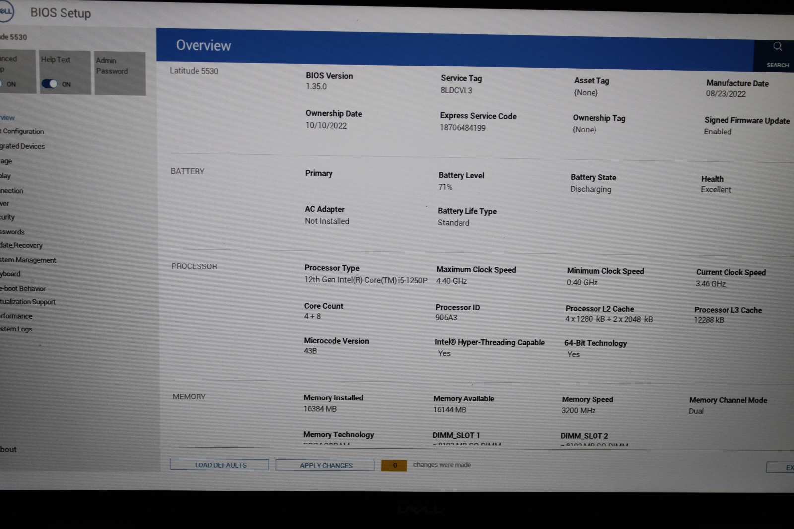 Dell Latitude 5530 i5-1250P @ 1.7 GHz 16GB RAM 512GB SSD W11P