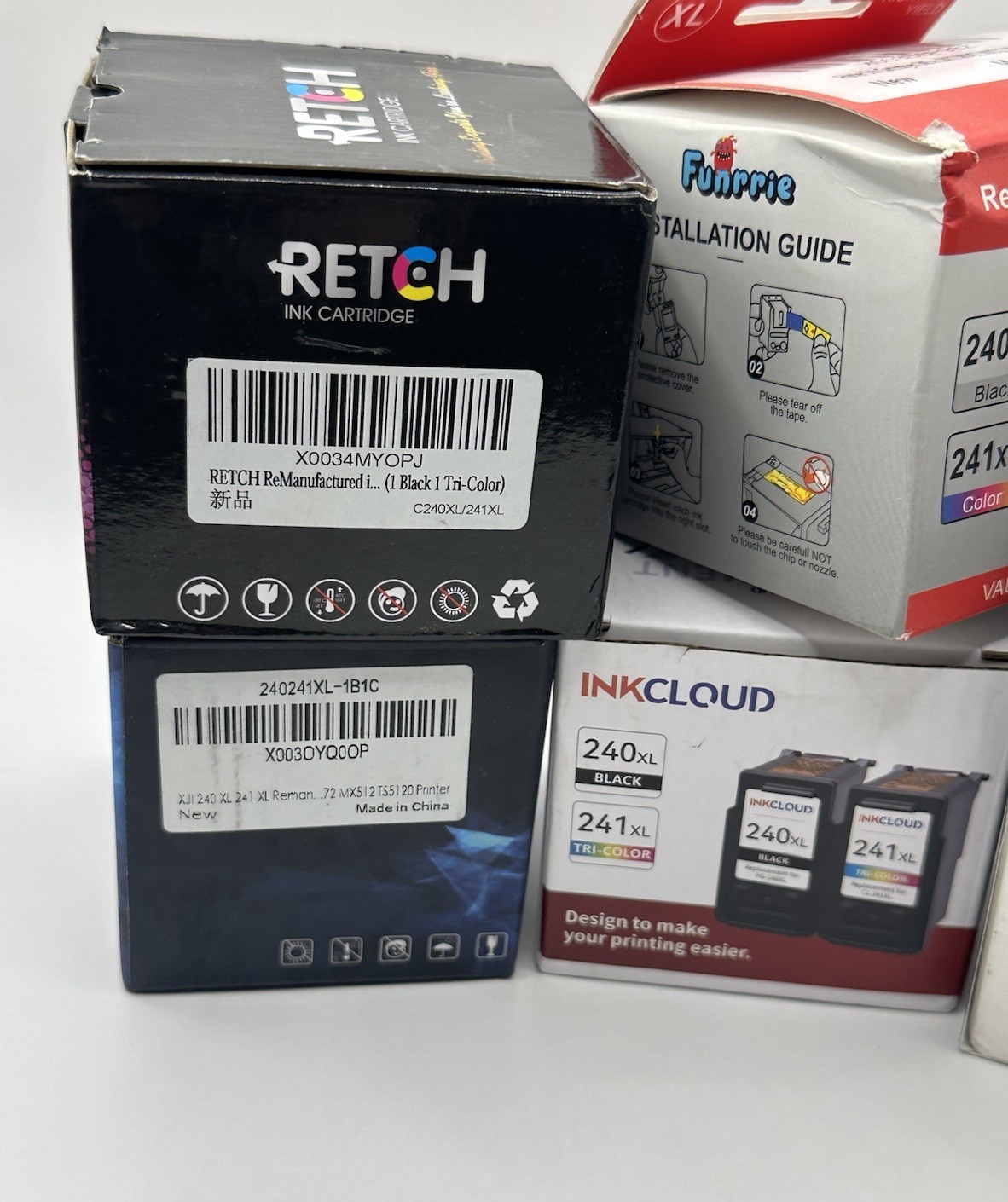 PG-240XL CL-241XL Ink Cartridges Combo for Canon 240 241 Ink Pixma MG3620 MG3600