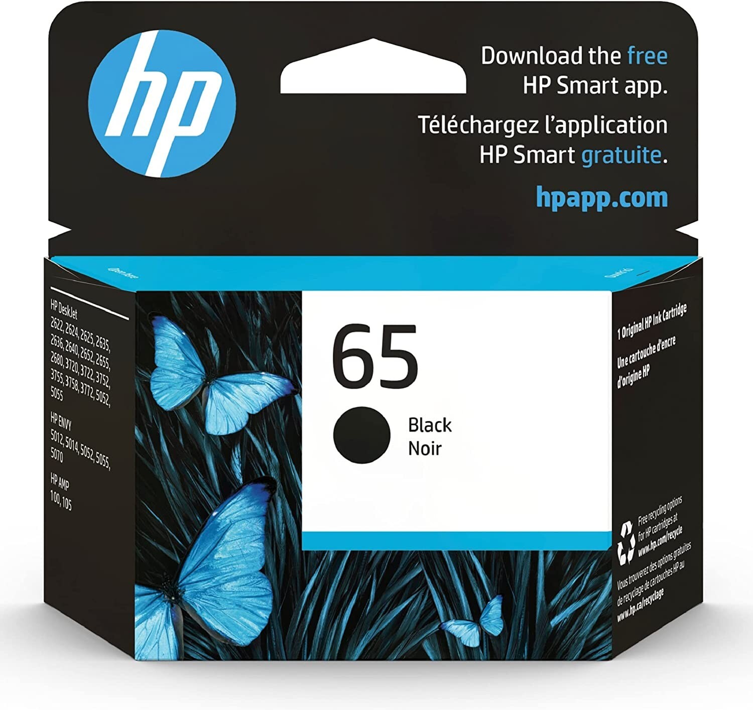 HP 65 Black Ink Cartridge exp:2024