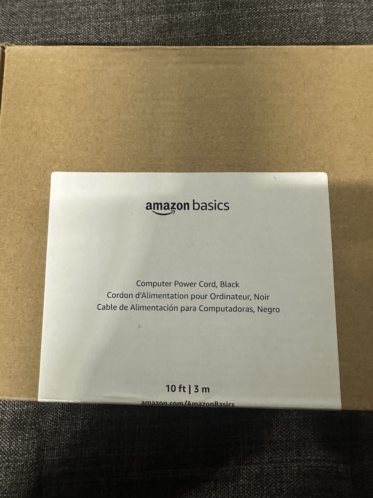 Amazon Basics 10’ Computer Power Cord