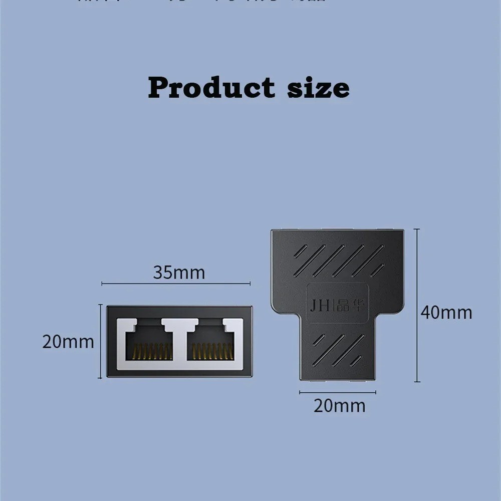 RJ45 Ethernet Splitter 1 to 2 Adapter Network Cable Connector for PC Router