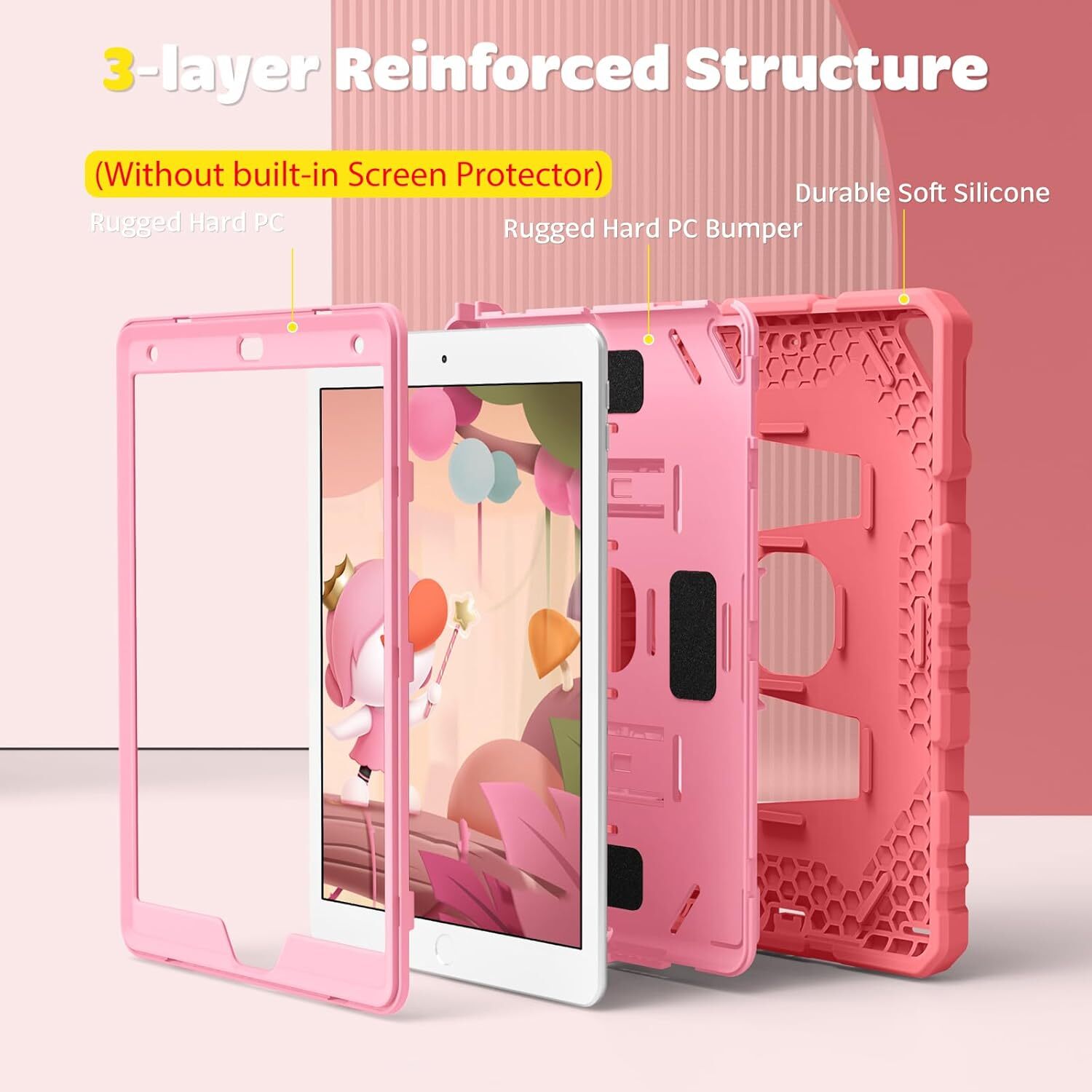 Shockproof Kids Case for iPad 9th 8th 7th Gen 10.2″ Fully-Body Heavy Duty Cover