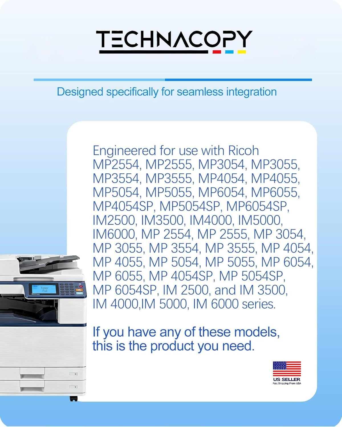 RICOH SAVIN LANIER 842126 841999 TONER MP4054 MP5054 MP6054 M4055 MP5055 MP6055
