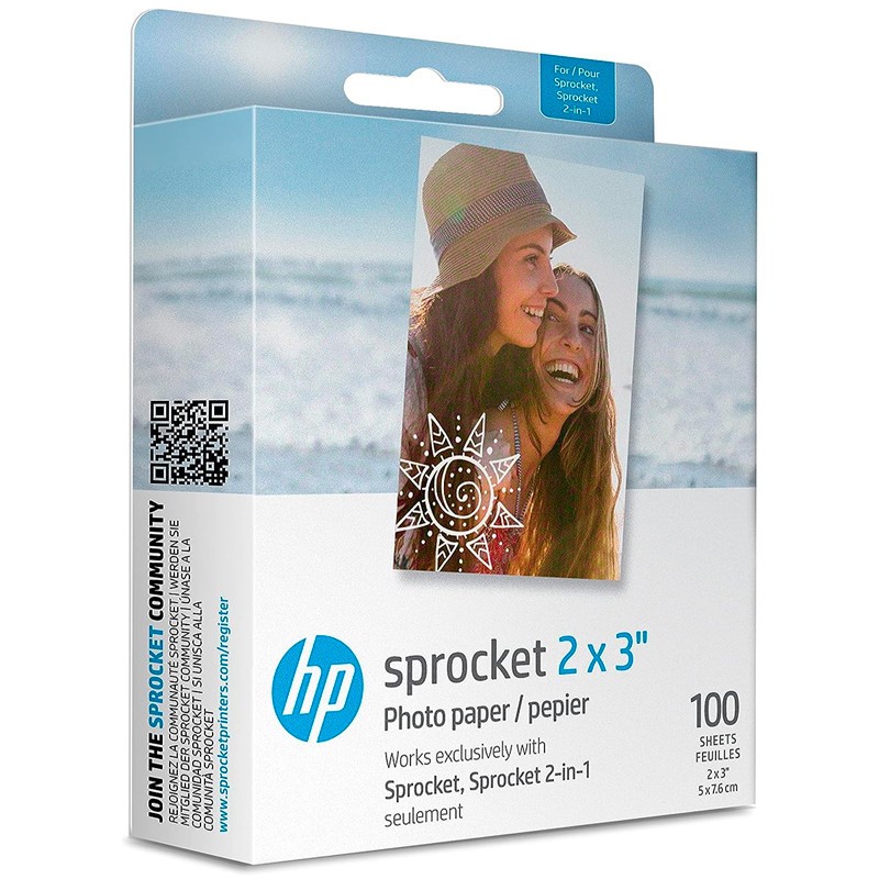 HP SPROCKET 2 X 3″ PHOTO PAPER 100 SHEETS HPIZ2X3100 BRAND NEW