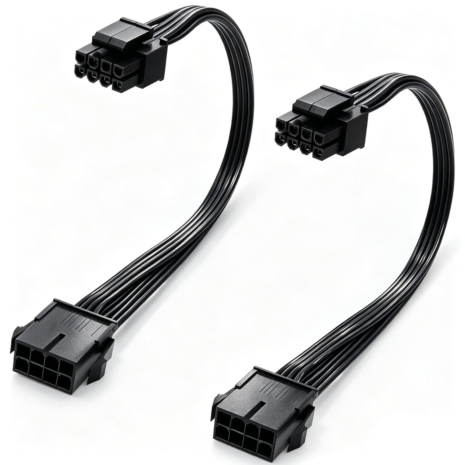 Comeap (2-Pack) CPU 8 Pin Extension Cable, Motherboard ATX CPU 8 Pin (4+4) Male