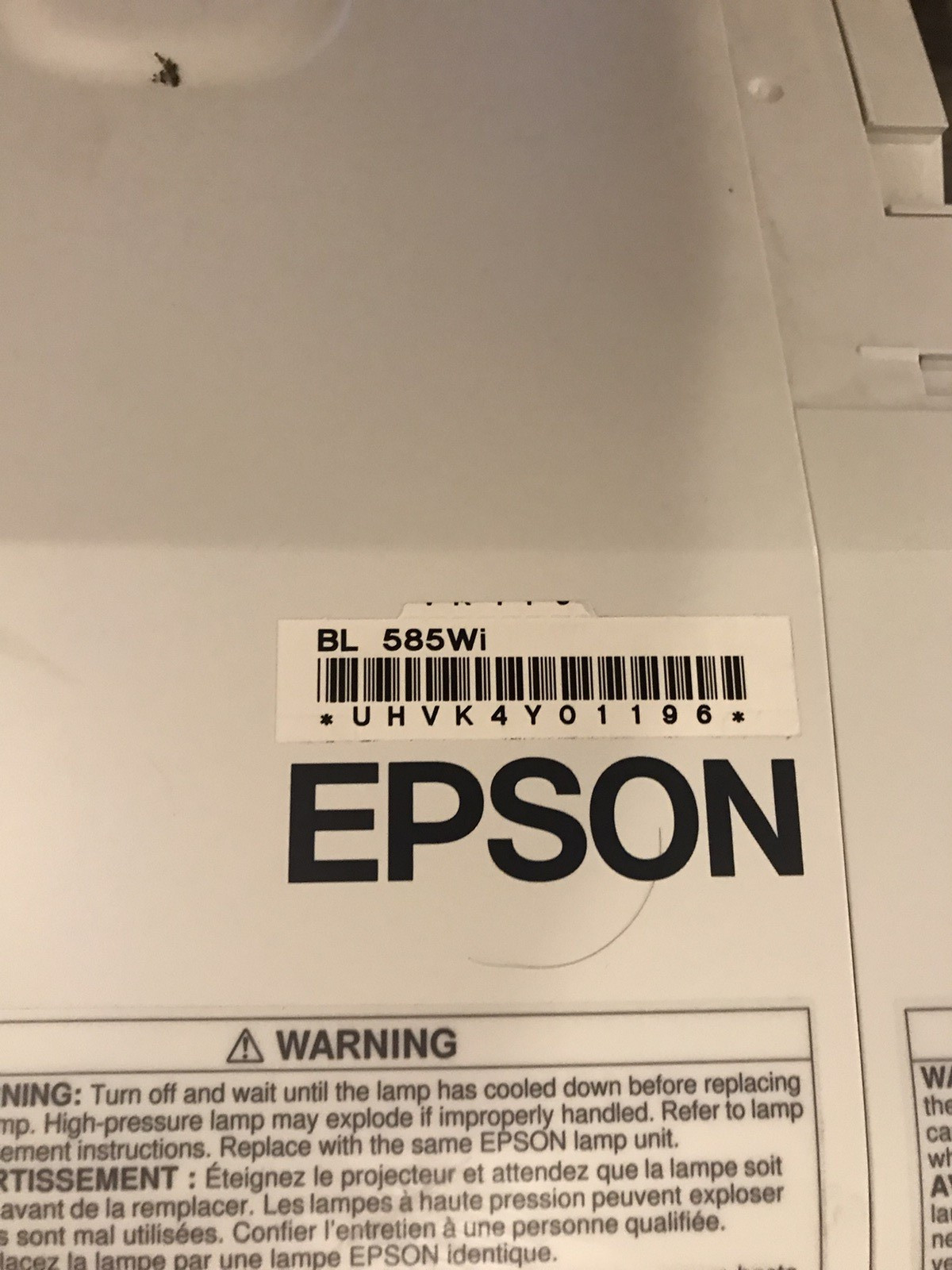 Epson BrightLink 585Wi Interactive Ultra Short Throw WXGA Projector HDMI 3300Lm