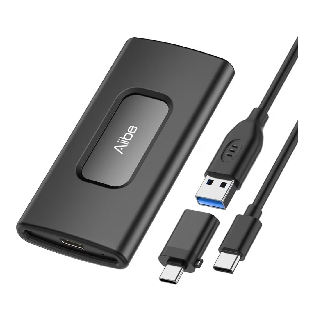 Aibe External SSD 256GB External Hard Drive USB C Portable SSD, Up to 500MB/s, U