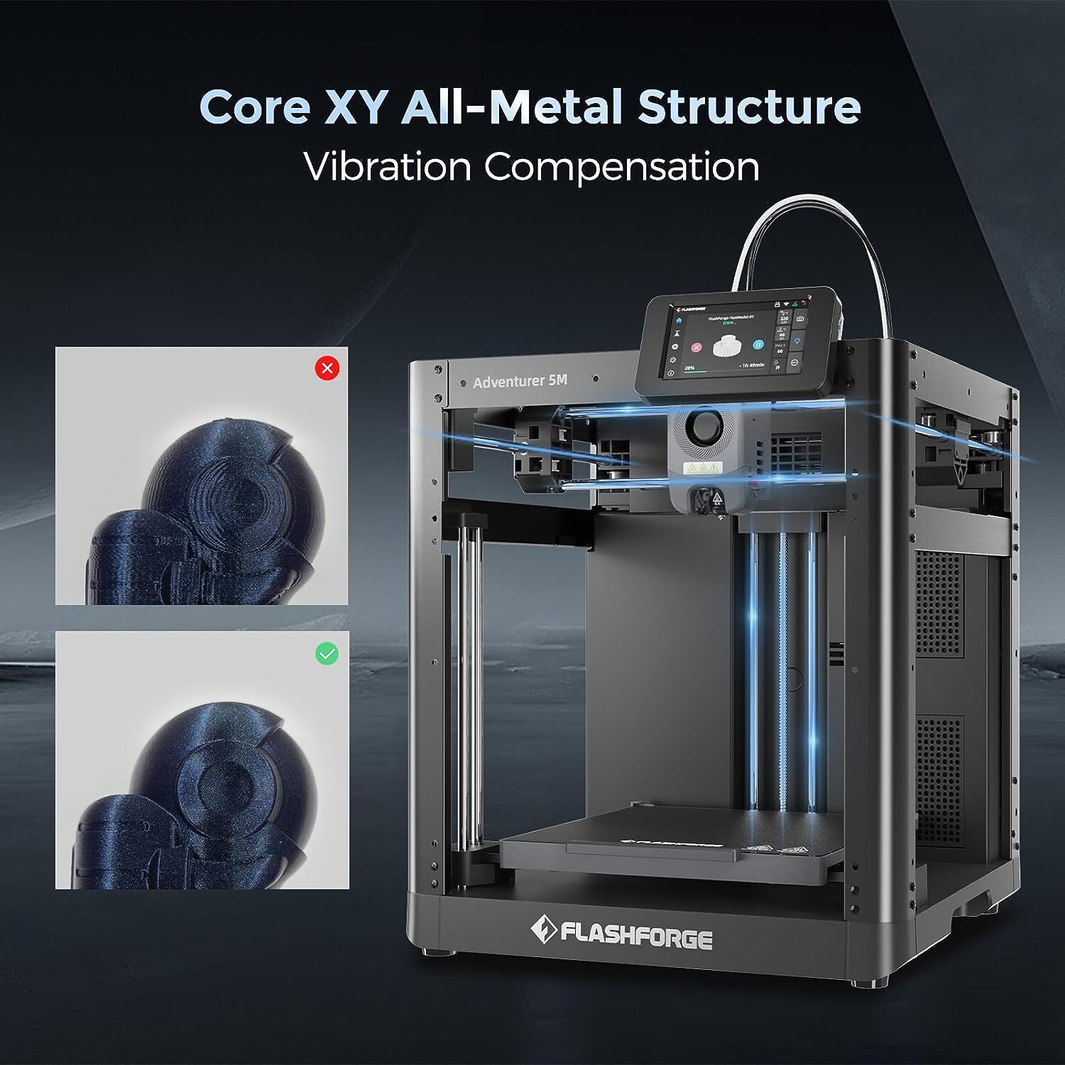 FLASHFORGE 3D Printer Adventurer 5M Core XY Stable High Speed Printing US Stock