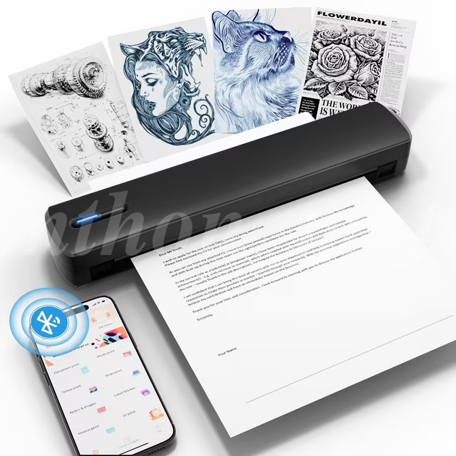 Portable Printers Wireless for Travel,Thermal Bluetooth Inkless Mini Printer LOT