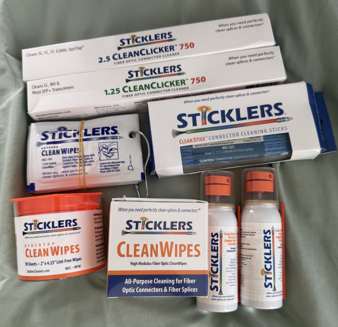Sticklers MCC-FK08 High Volume Fibre Optic Cleaning Kit – All Items Closed Box