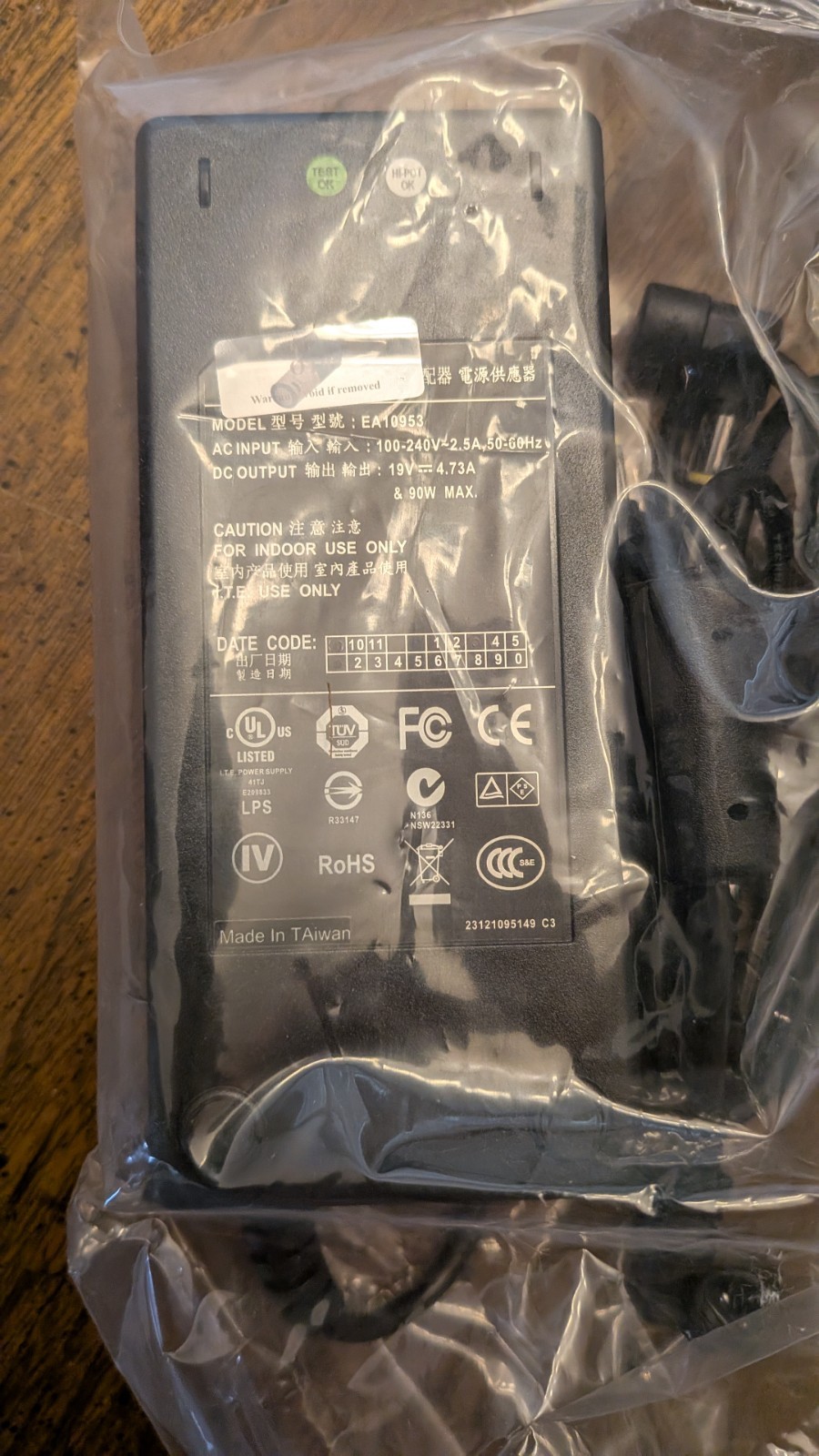 90W AC Power Adapter/Charger EA10953 Charger 19V 4.73A 5.5×2.5mm