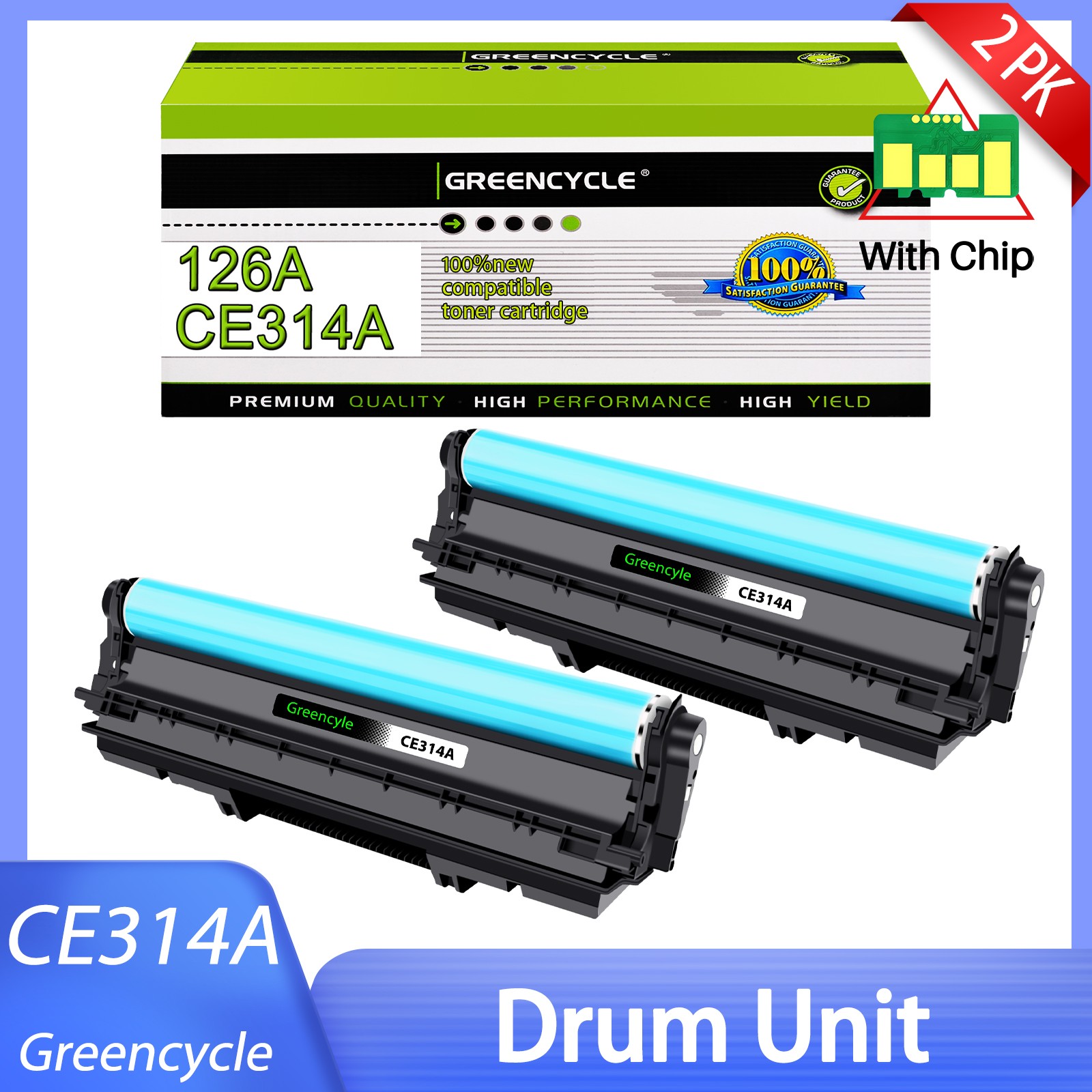 Compatible HP 126A Color Drum Unit CE314A for Color Laserjet M175 CP1025 X2
