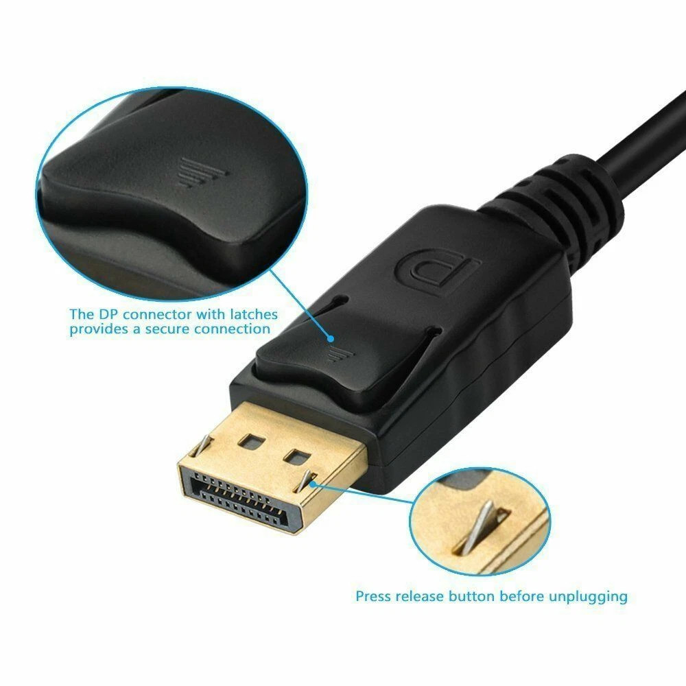 1/2 Pack DisplayPort to VGA Cable, Display Port DP to VGA Adapter Cord M to M HD