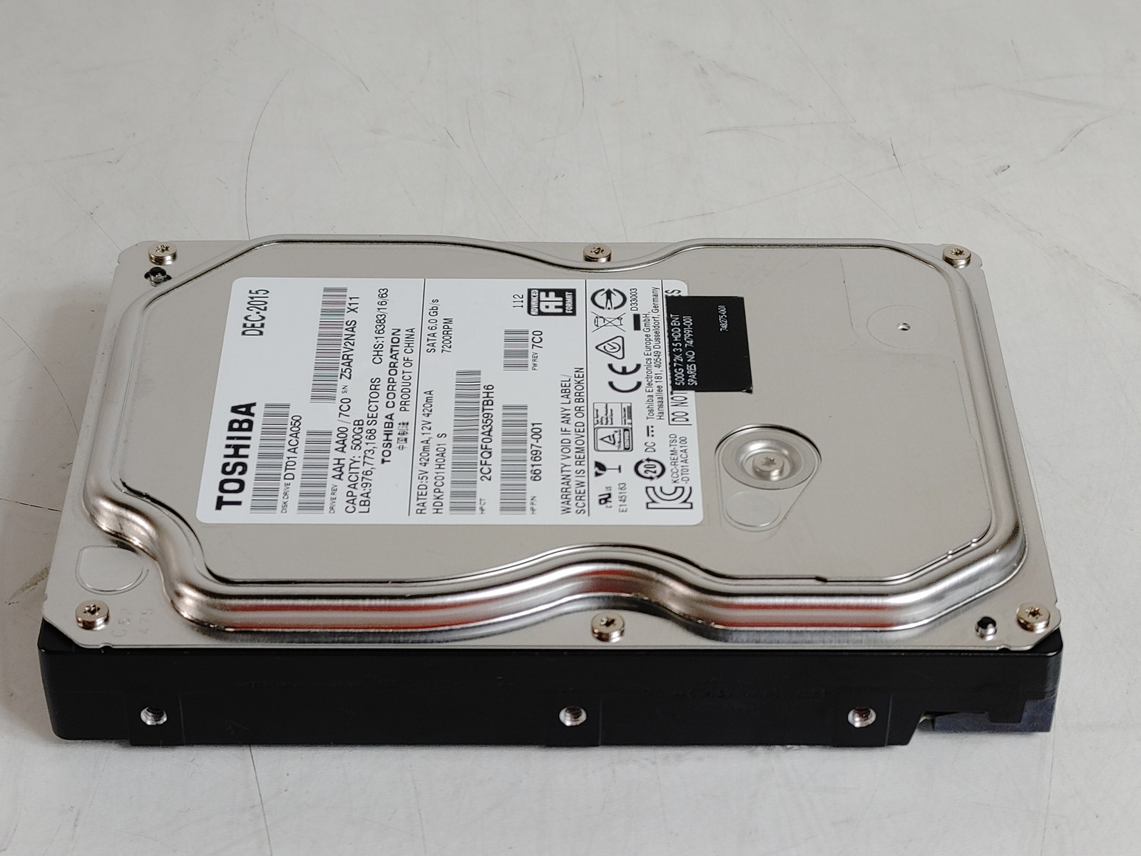Toshiba DT01ACA050 500 GB SATA III 7.2K 3.5 in Desktop Hard Drive