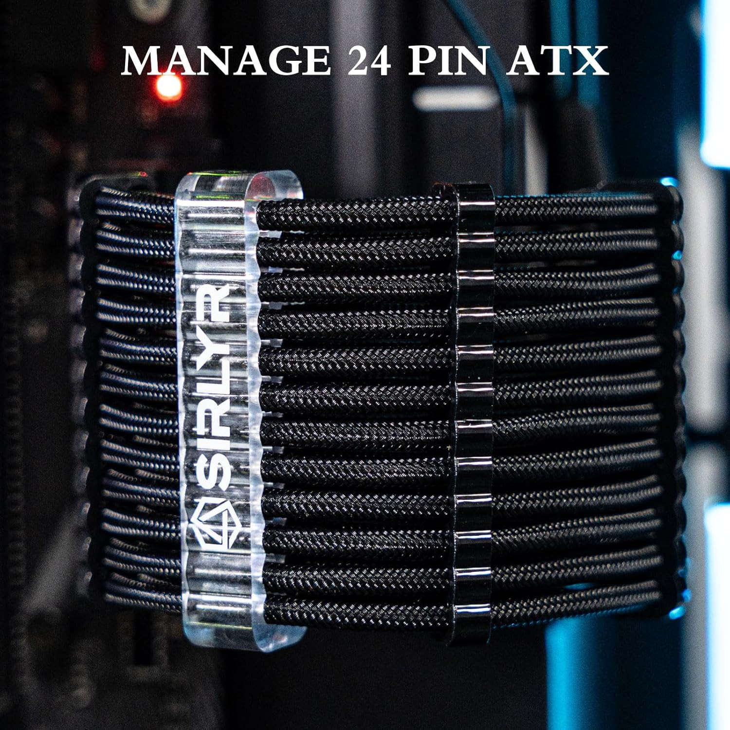 PC Cable Comb PSU Cables Combs kit for Extension Management 24 PCS Set Black