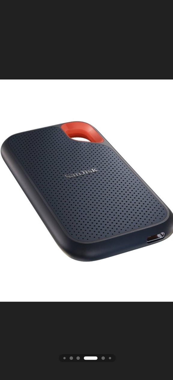 SanDisk Extreme Portable SSD 1 TB External Solid State Drive, Black/Orange