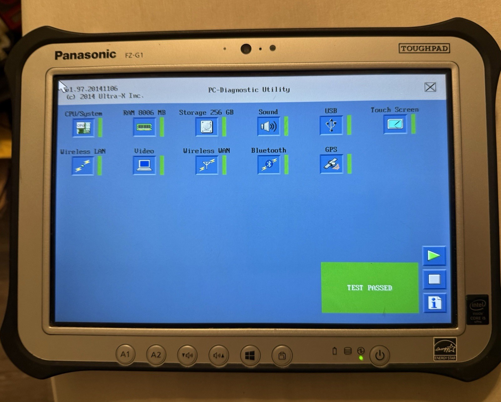 Panasonic Toughpad FZ-G1 10.1″ Core i5-5300U 8GB RAM 256gb SSD GPS 4G LTE