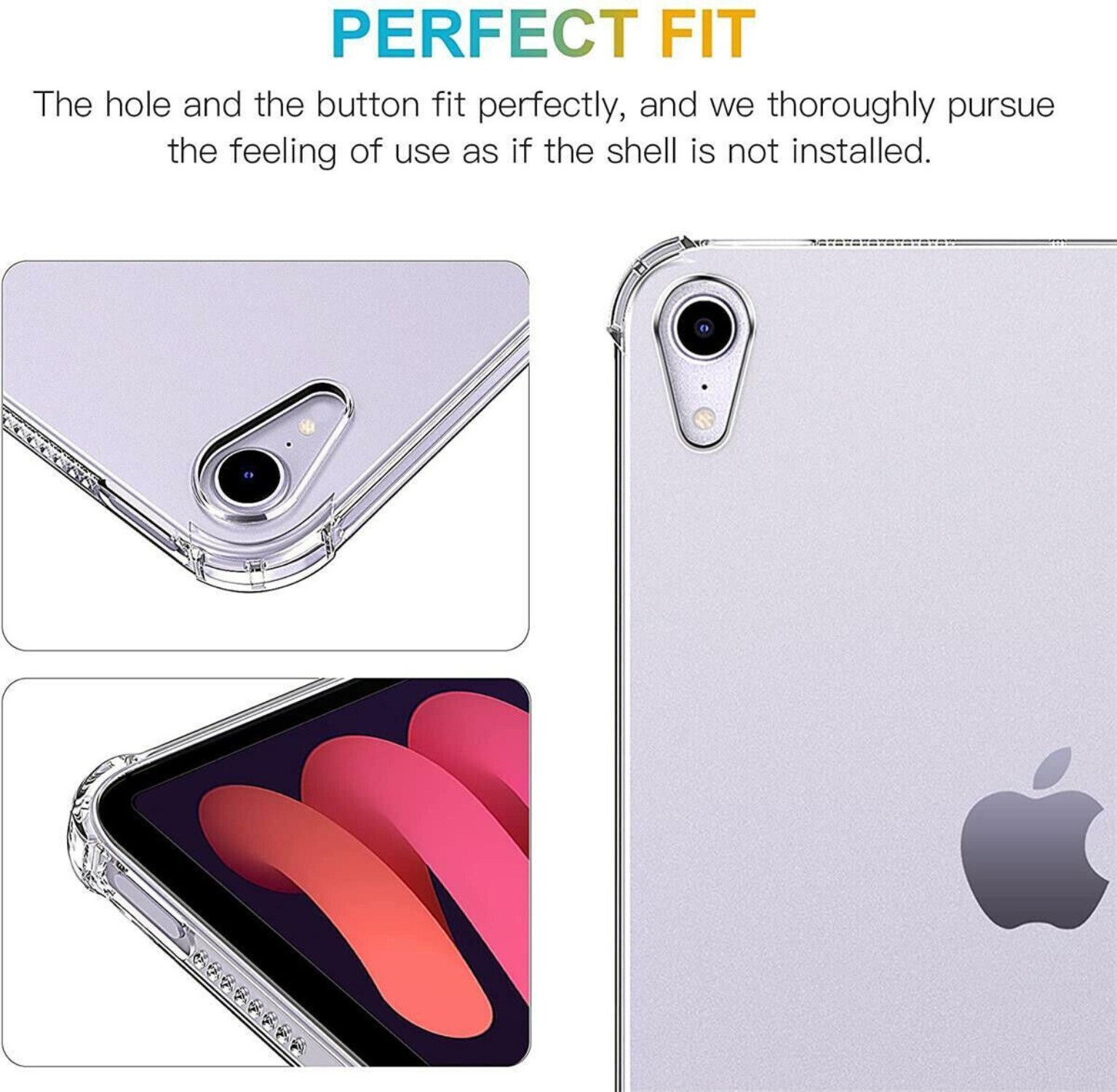 For iPad 2/3/4/5/6/7/8/9 Mini Pro 11 M4 Case Clear Soft Gel TPU Shockproof Cover