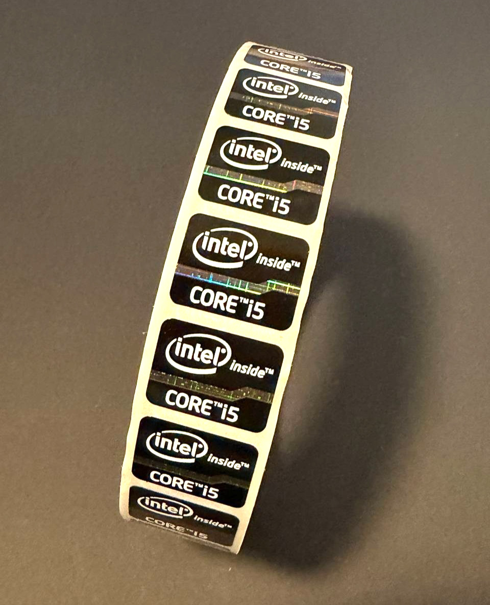 Intel Inside Core i5 Desktop / Laptop Sticker Label Decal 20.5mm x 15.5mm