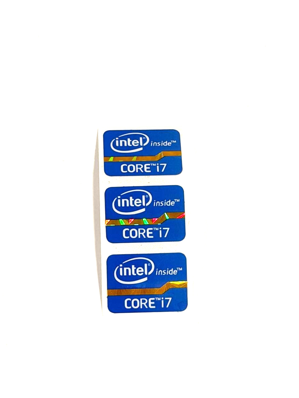 3x Intel Inside Core i7 Desktop / Laptop Sticker Label Logo Decal 21mm x 15mm