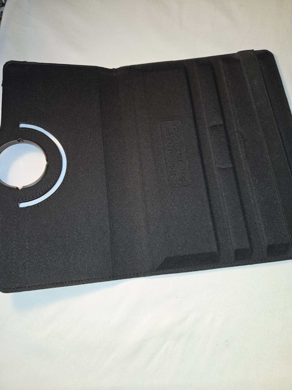 Black Synthetic Leather Rotating Case w/ Integrated Stand for Apple iPad