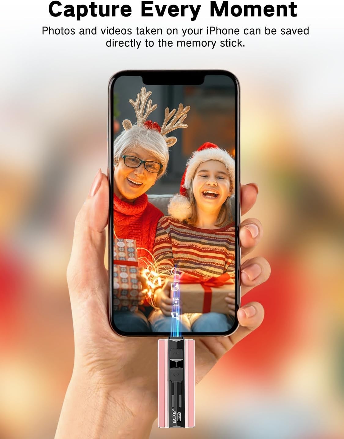 iPhone iPad Android PC Mac 256GB Dual Interface Flash Drive