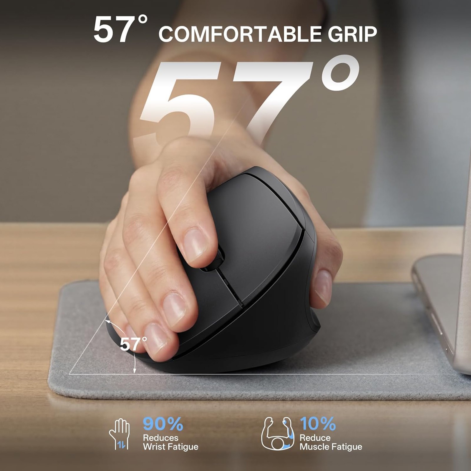 Philips Ergonomic Vertical Mouse for PC, Laptop, 2.4GHz Wireless, Adjustable DPI