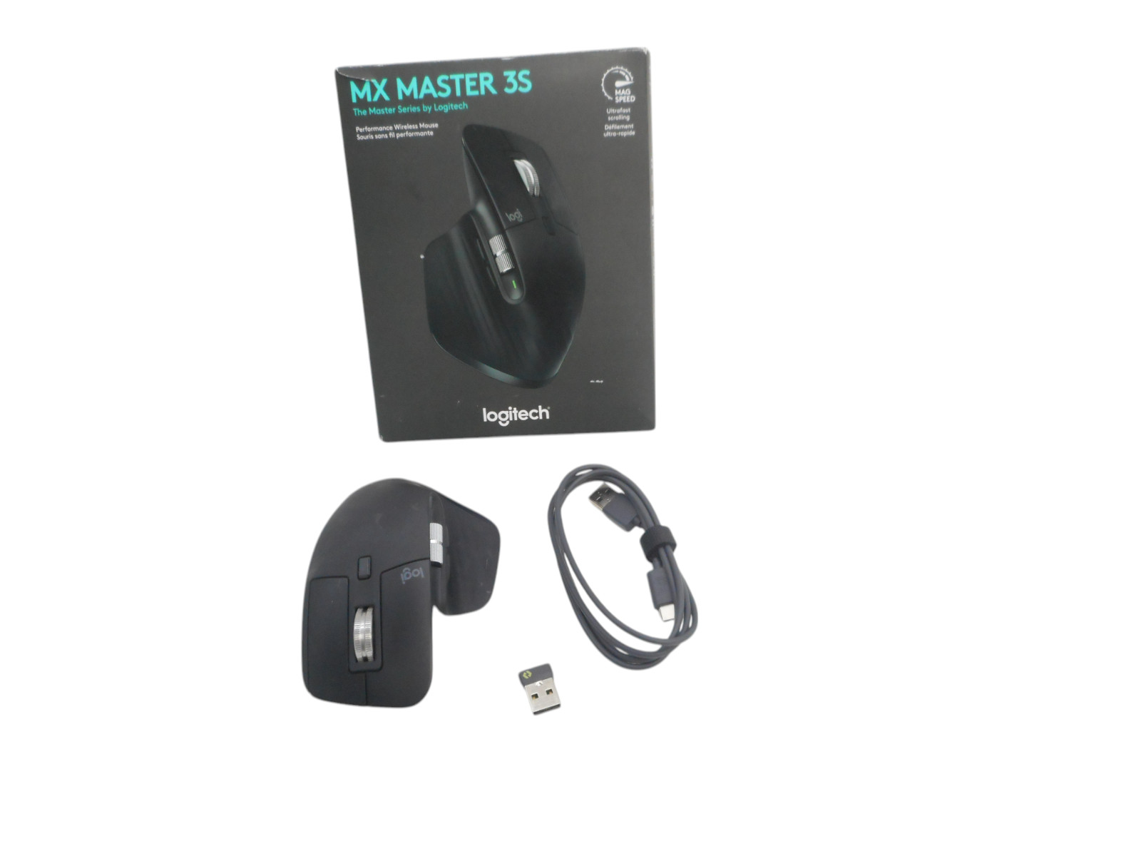 Logitech MX Master 3S Wireless Mouse – Black Graphite – Wireless Bluetooth,.