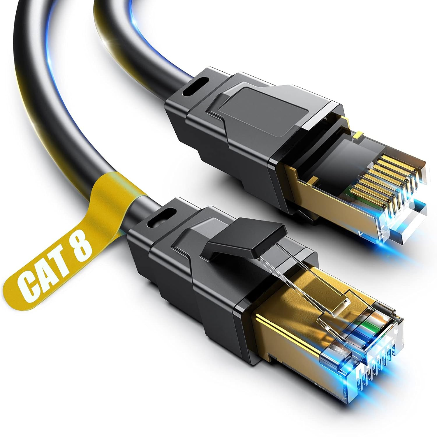 Cat 8 Ethernet Cable 100FT, 40Gbps 2000Mhz High Speed Network Cable | 3FT 6FT 10