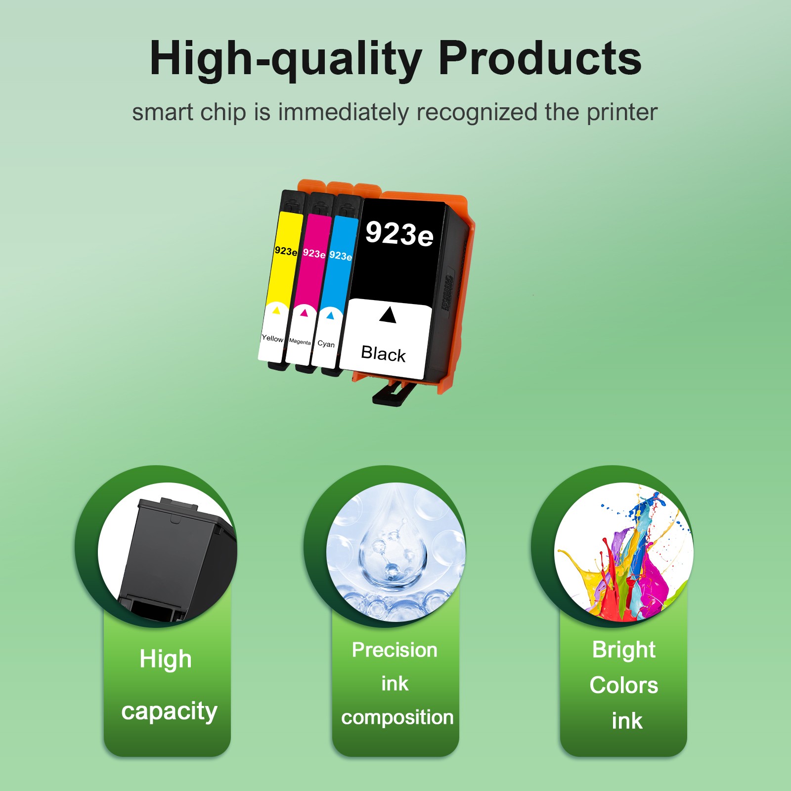 2-Pack Replacement Black 923e Ink Cartridges for HP OfficeJet Pro 8138e 8139e