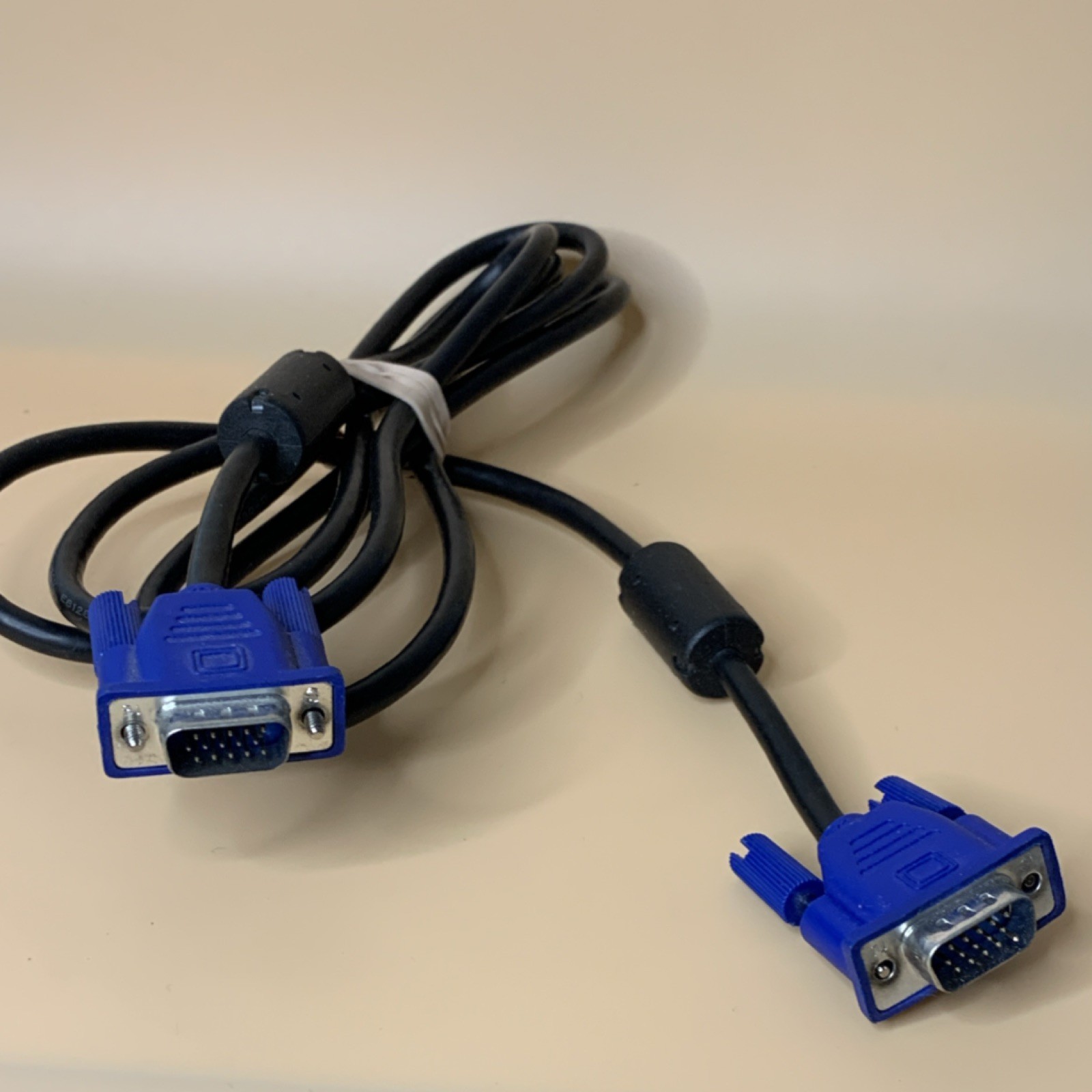 VGA/SVGA D-Sub Male to Male Monitor Cable Black Blue Connectors