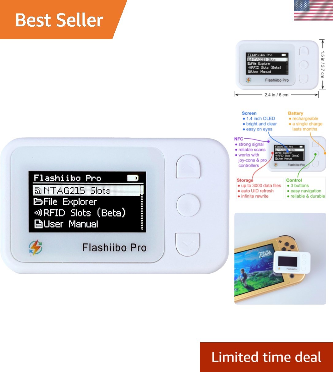 Pro NFC Emulator, NFC Tag Emulator, 3000+ Saves, Unlimited Rewrite, Auto UID …