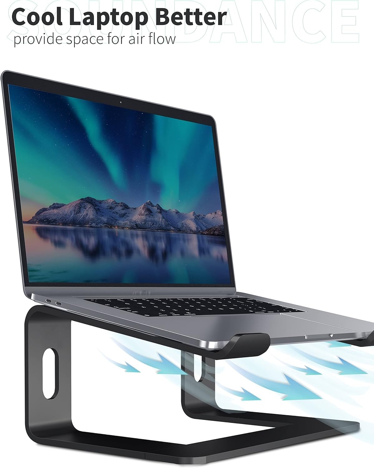 Ergonomic Laptop Stand – Aluminum Riser for Optimal Comfort & Airflow (10-15.6″)