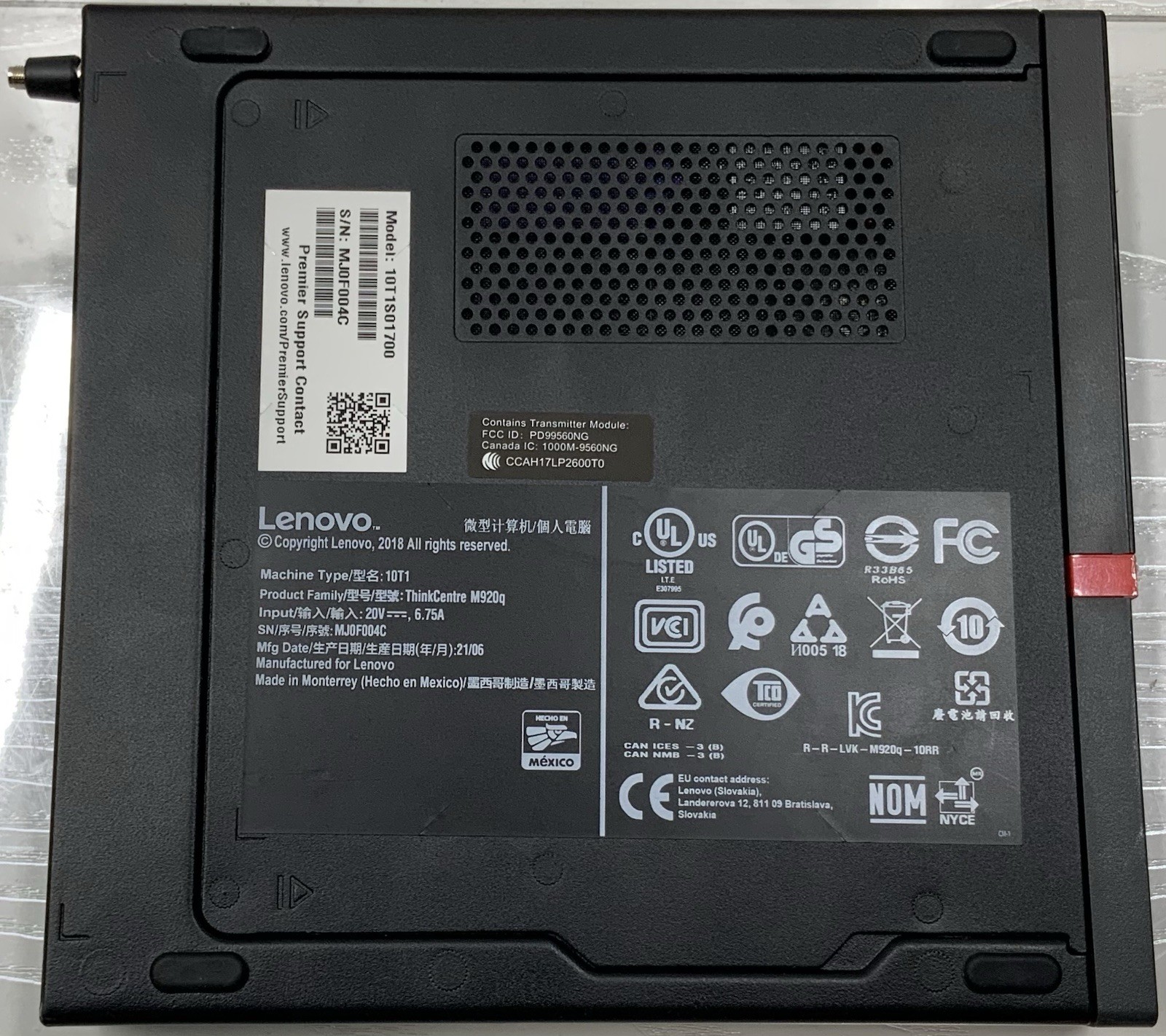 Lenovo ThinkCentre M920q Mini PC Intel Core i5-9600T 8GB RAM 128GB SSD