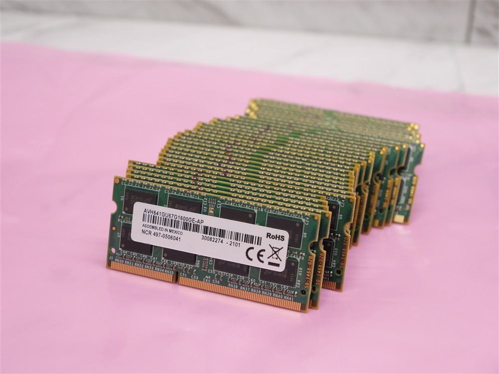 Lot of 34 8GB NCR LAPTOP DDR3 Ram MEMORY PC3-12800S 1600MHZ! 497-0506041!