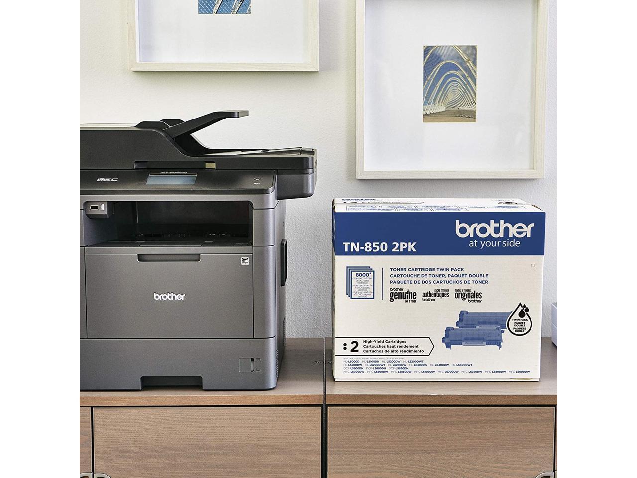 Brother TN-850 Toner Cartridge Black 2 Pack in Retail Packaging