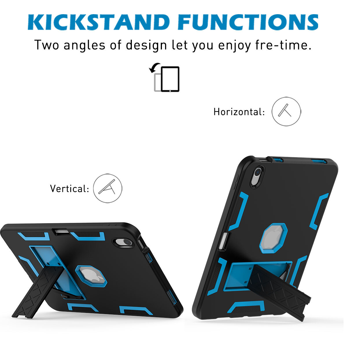 For Apple iPad (A16) Case 11inch 2025 Heavy Duty Shockproof Military Stand Cover